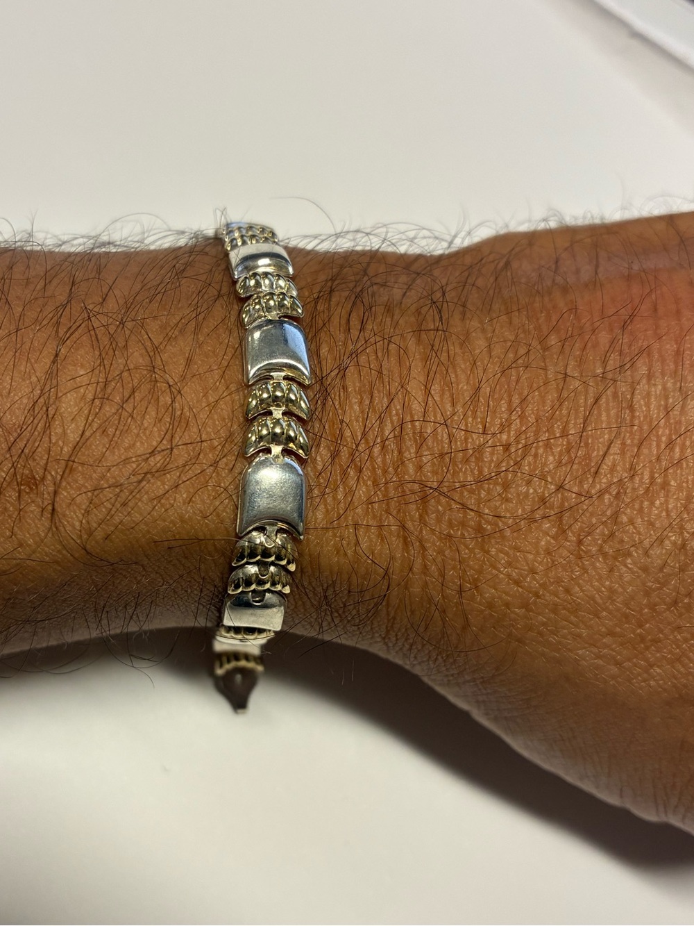 Two-Tone Metal Link Bracelet - Silver and Gold plated